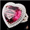 Image 2 : 18K Gold 16.47ct Rubellite Tourmaline & 1.76ctw Di
