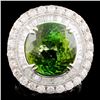 Image 1 : 18K Gold 15.33 Tourmaline & 2.76ctw Diamond Ring