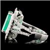 Image 3 : 18K Gold 4.25ct Emerald & 1.39ctw Diamond Ring