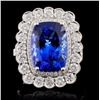 Image 1 : 18K White Gold 6.76ct Tanzanite & 1.55ct Diamond R