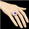 Image 3 : 18K Gold 5.13ct Tanzanite & 1.85ctw Diamond Ring