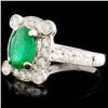 Image 2 : 18K Gold 1.58ct Emerald & 0.83ctw Diamond Ring