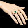 Image 3 : 18K Gold 1.58ct Emerald & 0.83ctw Diamond Ring