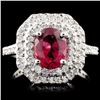 Image 1 : 14K Gold 1.33ct Tourmaline & 0.64ctw Diamond Ring