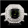 Image 1 : 14K Gold 1.43ct Tourmaline & 0.64ctw Diamond Ring