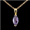 Image 1 : 14K Gold 1.00ct Amethyst Pendant