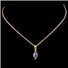 Image 2 : 14K Gold 1.00ct Amethyst Pendant