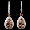 14K Gold 2.48ctw Fancy Diamond Earrings