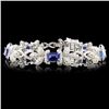 14K Gold 6.28ct Tanzanite & 3.69ctw Diamond Bracel