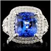 Image 1 : 18K White Gold 4.69ct Tanzanite & 1.00ctw Diamond