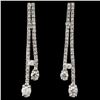 Image 1 : 14K White Gold 4.00ctw Diamond Earrings