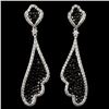 Image 1 : 14K White Gold 4.33ctw Fancy Color Diamond Earring
