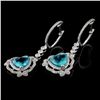 Image 2 : 14K White Gold 2.87ct Apatite & 0.69ct Diamond Ear