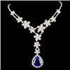 Image 1 : 18K Gold 20.80ct Tanzanite & 8.81ctw Diamond Neckl