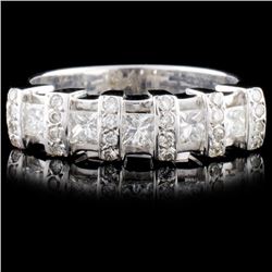 18K White Gold 0.63ctw Diamond Ring