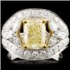 Image 1 : 18K Gold 3.84ctw Fancy Colored Diamond Ring