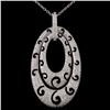 Image 1 : 18K White Gold 1.45ctw Diamond Pendant