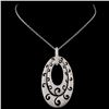 Image 2 : 18K White Gold 1.45ctw Diamond Pendant
