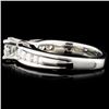 Image 3 : Solid Platinum 0.98ctw Diamond Ring