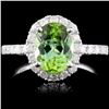Image 1 : 14K Gold 2.00ct Tourmaline & 0.71ctw Diamond Ring