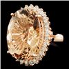 Image 2 : 14K Gold 17.86ct Morganite & 0.94ctw Diamond Ring