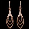 Image 1 : 14K Gold 1.37ctw Fancy Diamond Earrings