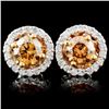 Image 1 : 14K Gold 1.29ctw Fancy Diamond Earrings