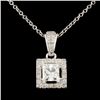 Image 1 : 14K Gold 0.66ctw Diamond Pendant