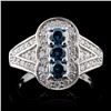 Image 1 : 18K White Gold 0.83ctw Fancy Color Diamond Ring