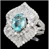 Image 1 : 18K Gold 1.84ct Tourmaline & 2.83ct Diamond Ring