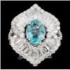 Image 2 : 18K Gold 1.84ct Tourmaline & 2.83ct Diamond Ring