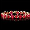 Image 1 : `14k Gold 55ct Ruby 1.35ct Diamond Bracelet