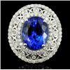 Image 2 : 18K Gold 5.79ct Tanzanite & 0.95ct Diamond Ring