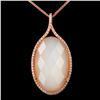 Image 2 : 14K Rose Gold 15.00ct Moonstone & 0.30ct Diamond P