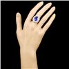Image 4 : 18K Gold 8.30ct Tanzanite & 2.18ctw Diamond Ring