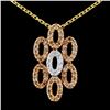 Image 1 : 14K TT Gold 0.51ctw Fancy Diamond Pendant
