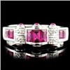 Image 1 : 18K Gold 1.11ctw Ruby & 0.04ctw Diamond Ring