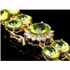 Image 2 : `14k Gold 45ct Peridot 0.50ct Diamond Bracelet