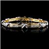 Image 1 : 14K Two Tone 1.25ctw Diamond Bracelet