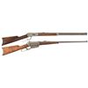 Image 1 : Collector's Lot of Two Antique Winchester Lever Action Rifles -A) Second Year Production Winchester 