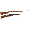 Image 1 : Two Winchester Lever Action Long Guns -A) Winchester Model 64 Rifle