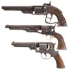 Image 1 : Three Civil War Era Percussion Revolvers -A) Savage Revolving Firearms Navy Revolver