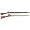 Image 1 : Two Percussion Military Muskets -A) Neise Convesion Musket with Bayonet