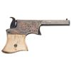 Image 2 : Engraved Remington Single Shot Vest Pocket Pistol with Carved Grips and Case