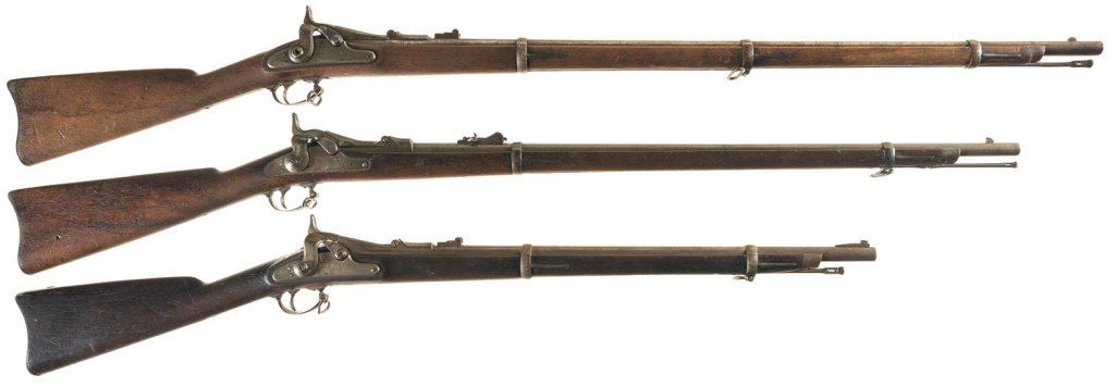 Three U.S. Springfield Trapdoor Rifles -A) Springfield Allin Conversion ...