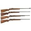 Image 1 : Four Bolt Action Sporting Rifles -A) Winchester Model 68 Single Shot Rifle