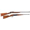 Image 1 : Two Sporting Rifles -A) Winchester Model 1885 Low Wall Single Shot Rifle