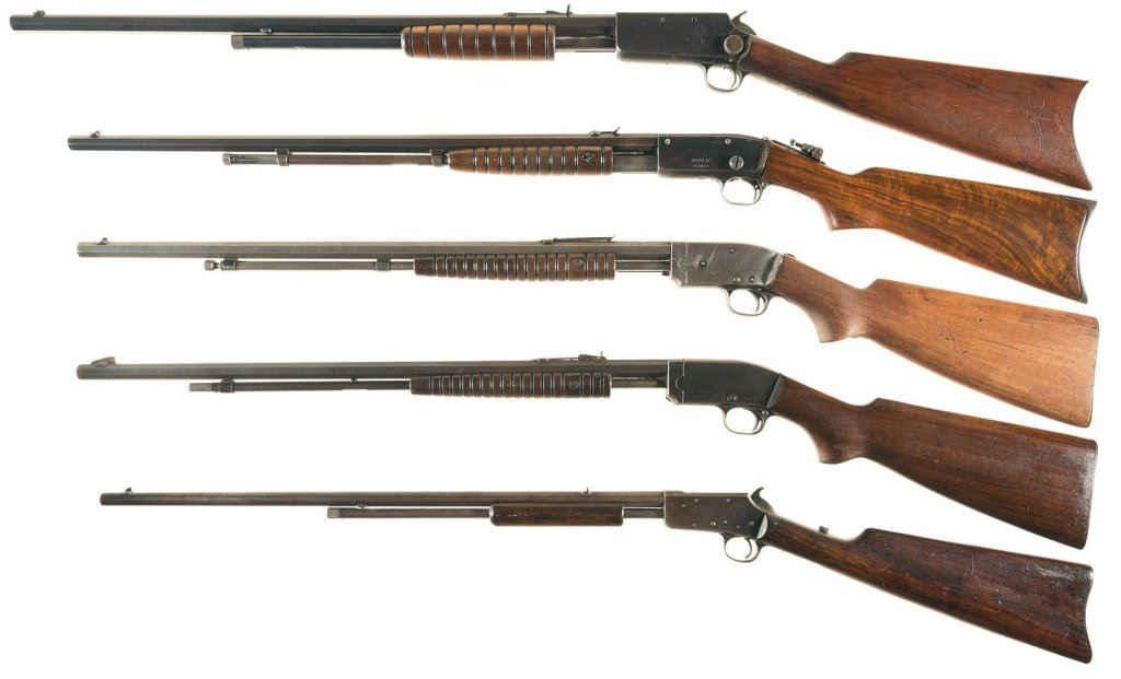 Five Sporting Slide Action Rifles -A) Marlin Model 27-S Rifle