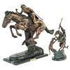 Image 1 : Two Western Themed Bronze Statues