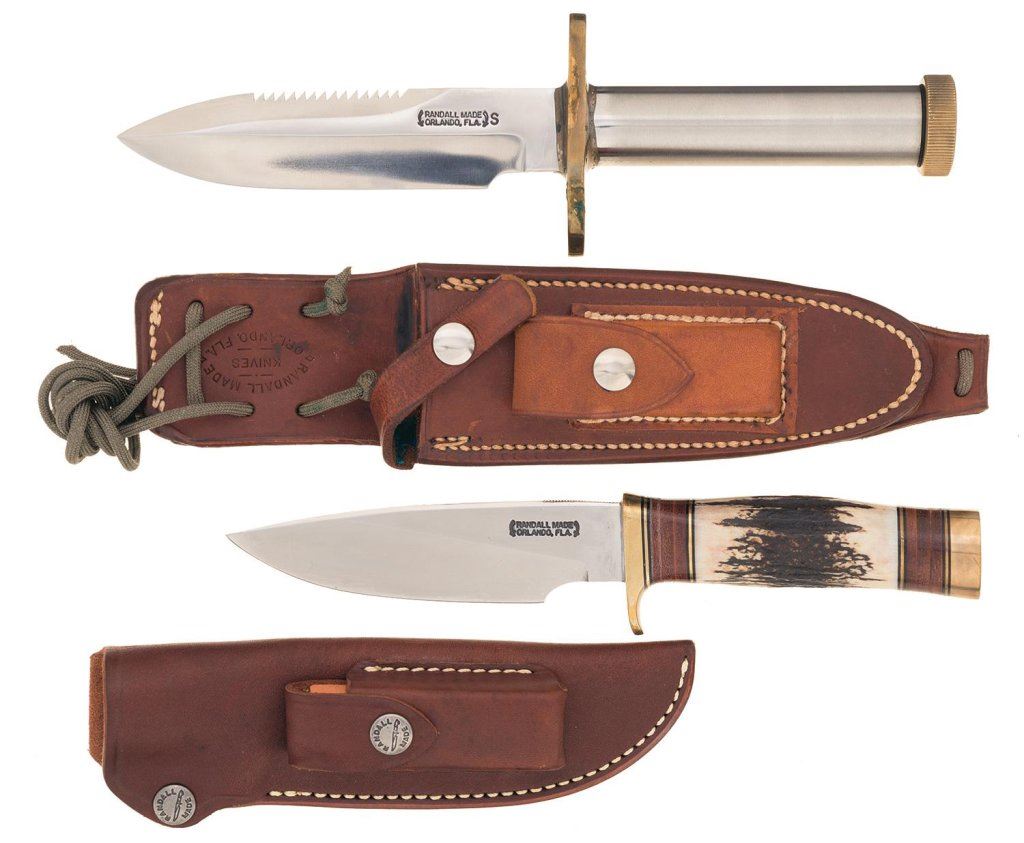 Two Randall Made Outdoors Knives with Sheaths